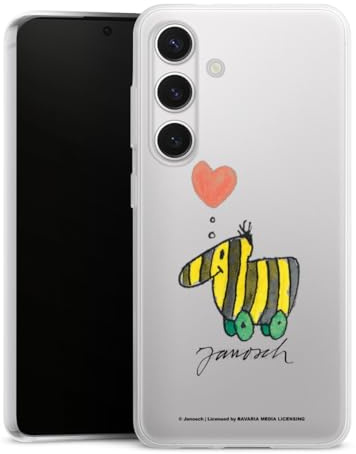 Slim Case kompatibel mit Samsung Galaxy S 24 Silikon Handyhülle transparent Hülle extra dünn Janosch Kinderbuch Kinder