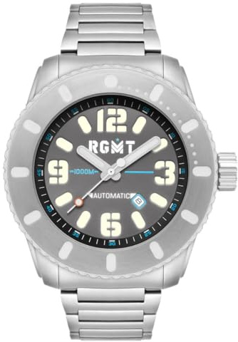 RGMT Herrenuhr All-Brite Automatik mit Edelstahlband 100 ATM Saphirglas RG-8053-55