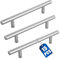 HIOQFR 15 Stück Möbelgriffe Silber 128mm Lochabstand Küchengriffe Edelstahl Türgriffe Schrankgriffe für Küchenschränke Schubladengriffe Kleiderschranktürgriffe lang mit Schrauben für Möbel, Küche