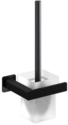 Omnires NL80620BL NELSON Hängende Toilettenbürste, Black