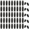Molain 50 Stück Break Away Sicherheitsverschluss, Kunststoff-Perlenverbinder Armband Verschlüsse Kettenverschlüsse zum Basteln für Halskette Armband Lanyard Schmuck DIY Craft Making(Schwarz)