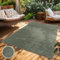 Paco Home Teppich In- & Outdoor, Moderne abstrakte Boho Designs mit 3D Struktur, robust & wetterfest, ideal für Terrasse Wohnzimmer & Küche, Grösse:160x230 cm, Farbe:Grün