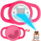 ThinkPet AirTag Dog Collar Holder with QR Code Smart Pet ID Tag, Dual-Loop Tracker Holder with Smart QR Code, Waterproof Dustproof Silent Airtag Holder Small Rose Red