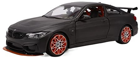 EMRGAZQD Motorfahrzeuge Replika Auto 1/24 Für BMW M4 GTS Orange Simulation Diecast Sport Fahrzeug Legierung Auto Modell Hobby Sammlung Originalgetreue Nachbildung(Black)