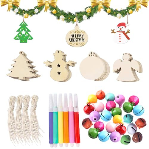 Adornos áRbol Navidad Madera,Adornos Colgantes De Navidad De Madera,Adornos NavideñOs De Madera con Copos,DecoracióN Arbol De Navidad Madera,Adornos Colgantes para áRbol De Navidad