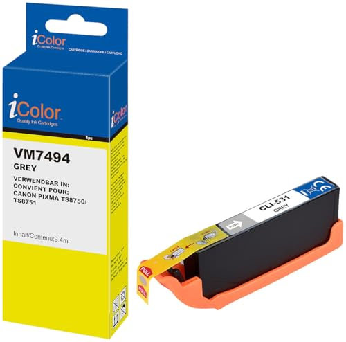 iColor Nachfülltinte: Tinte grau, ersetzt Canon CLI-531GY (drucken)