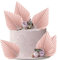 6 Stück Papier Palmen Fächer Tortendeko Palme Speer Blätter Fan Kuchen Deko Handwerk DIY Backformen Cake Topper für Geburtstag Party Hochzeit Party Kuchen Dekoration Rosa