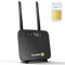 KiwiSIM Router WiFi 4G LTE con tarjeta SIM | CPE inalámbrico de alta velocidad de 300 Mbps, respaldo de batería, ranura Ethernet, antenas desmontables | Ideal para el hogar, camión, RV | Soporta AT&T,