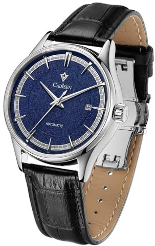 CADISEN Herren-Armbanduhr, mechanisch, automatisch, Miyota 8215, wasserdicht, klassisches Design, Hommage, 8241 Blau, Classic