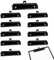 12cm Klemmbrett Clips, Montierbare Klemmbrett Klemme, Clipboard Zwischenablage Ordner Klemmen mit Gummigriff für Büro, Schule, Schreibwaren (10er Pack)