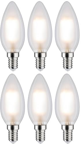 NCC-Licht 6 x LED Filament Kerzen 5W = 40W E14 matt 470lm warmweiß 2700K