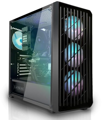 SYSTEMTREFF PC Gamer - AMD Ryzen 7 5700X - RTX 5050 8 Go GDDR6 | AMD 8 cœurs jusqu'à 4.6 GHz, 16Go DDR4, 500Go M.2 NVMe SSD, Nvidia graphique WiFi, Windows 11, pour le gaming, streaming