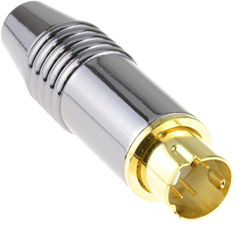 kenable HQ Gold Plated S-Video SVHS Metal Plug 4 pin Mini-DIN Solder