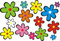 aufgeklebt.de Mini-Autoaufkleber, Blumendesign: Mini 01-51 Stück - bunt gemischt!