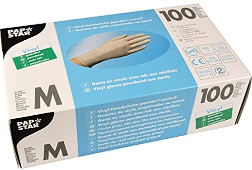 Handschuh Vinyl gepudert natur M unsteril 100 St