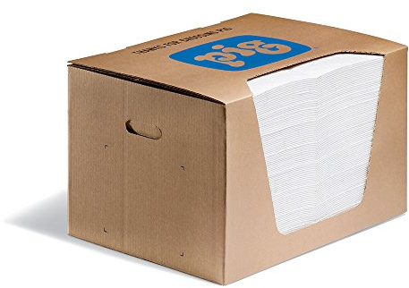 PIG Oil Mat - Oil-Only Absorbent Mat Pad - 100 Pads per Dispenser Box - 15 x 20 Pad - Absorbs up to 28 Ounces per Pad - Heavyweight - MAT440