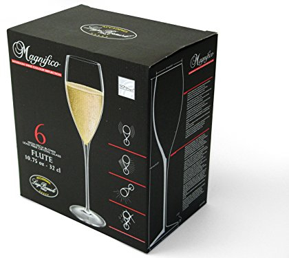 Luigi Bormioli Magnifico Champagne Flute Glass (Set of 6)