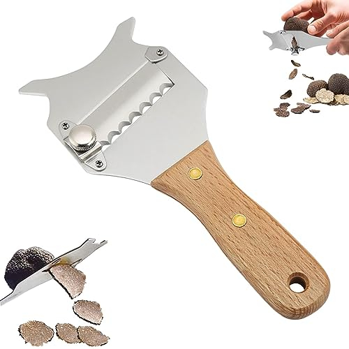 Affettatrice per formaggio, Lama regolabile Affettatrice per tartufo Taglierina per formaggio Coltelli da cucina con manico in legno Foro per appendere per la cucina di casa Ristorante