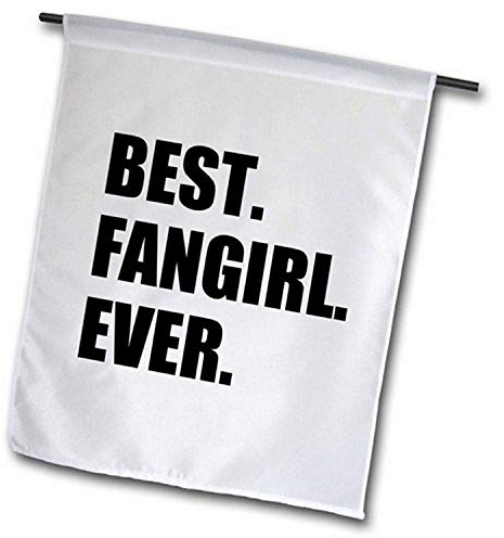 3dRose FL_184999_2 Best Fan Girl Ever Lustiges Geschenk für Fan Mädchen Humorvolle Superman Gartenflagge, 45,7 x 68,6 cm