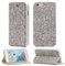 Apple iPhone 6 and iPhone 6S Glitter Bridal Bridesmaid Designer Premium Slim Wallet Case Party Accessory by Gorilla Tech with Card Slot, Stand, Double Magnet Mechanism cover -Color: Silver