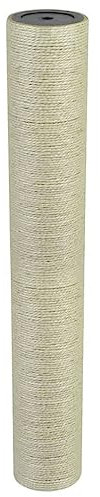 vidaXL Kratzsäule 8x55cm 8mm Beige Sisalstamm Kratzstamm Katzen Kratzbaum