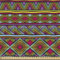 ABAKUHAUS afrikanisch Gewebe als Meterware, Geometrisch Bunt, Schön Gewebten Stoff für Polster und Wohnaccessoires, 1M (148x100cm), Magenta Gelb