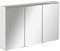 FACKELMANN dreitüriger breiter Spiegelschrank Bad LED Beleuchtung 110 cm weiß matt Denver