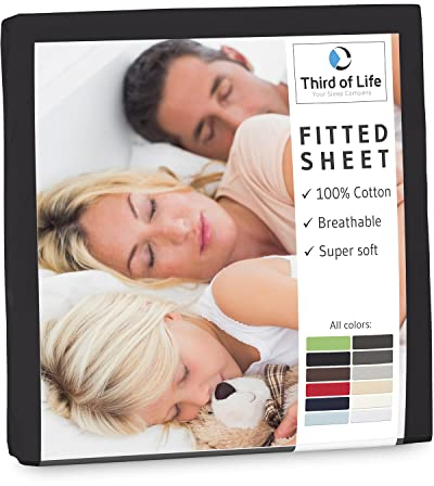 Spannbettlaken 90x200 cm aus 100% natürlicher Baumwolle I Das atmungsaktive & fusselfreie Bettlaken ALBA ist elastisch & weich I Designed in Germany I Langlebiger Jersey-Bettbezug I 90x200cm