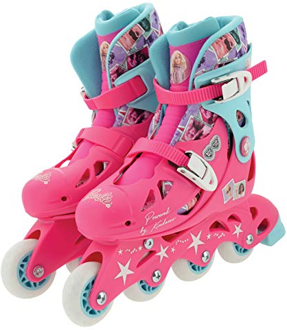 Barbie Inlineskates für Mädchen, verstellbar, Mehrfarbig, Größe 38-36