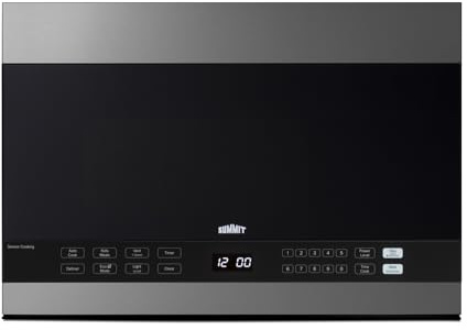 Summit 24” Over The Range Microwave, 1.4. cu.ft. Capacity, Built-In Microwave, Stainless Steel & Black- MHOTR243SS