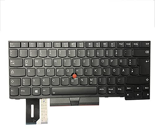 ZAHARA 01YP452 Clavier de Disposition Allemande (Grande Touche D'entrée) pour Lenovo Thinkpad E480 E485 T480s L480 L490 L380