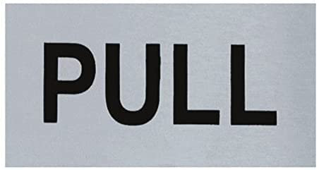 Ironmongery Solutions® Door Signs With Pull And Push On Rectangular Plates. Door Sign For Door Signs for businesses, restaurants, bars, hotels. dimension of 75X38mm. (PULL, Satin Stainless Steel)