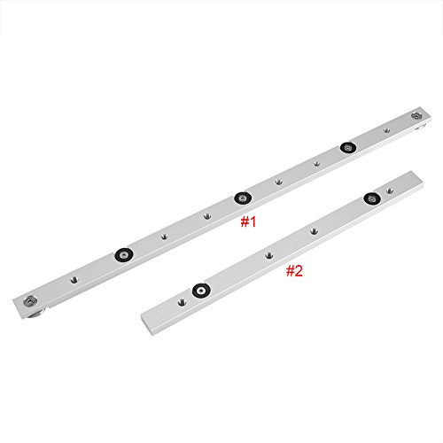 Miter Bars, Miter Bar Slider Aluminium Alloy Mitre Bar for Table Saw Gauge Rod Woodworking Tool Miter Gauge Jig and Fixture Bar for Woodworking for Jigs Fixtures Miter Slots (450mm)