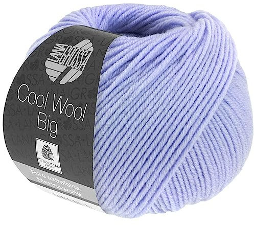 LANA GROSSA Cool Wool Big | Extrafeine Merinowolle waschmaschinenfest und filzfrei | Handstrickgarn aus 100% Schurwolle (Merino) | 50g Wolle zum Stricken & Häkeln | 120m Garn FB 1013
