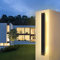 LED Wandleuchte Aussen/Innen Lang Wandlampe Anthrazit, Ip67 Wasserdicht Außenwandleuchten Aluminiumlegierung Schwarz Außenleuchte Terrasse Wandleuchte Für Gärten, Villa , Warmes Licht,80*5cm,19w