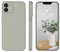 WXX für iPhone 12 Hülle Silikon Case, Handyhülle für iPhone 12 Ultra Dünn mit Microfiber, Flüssig Silikon Gel Gummi Kratzfeste Schutzhülle Matt Hülle für iPhone 12 6.1'' 2020 Kupfer Grün