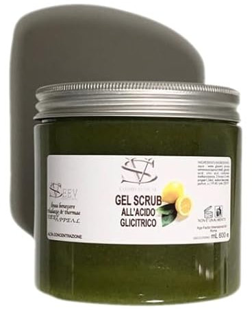 Scrub Viso e Corpo con Acido Glicolico e Citrico - Esfoliante Soft Peeling per una Pelle Luminosa e Levigata 600ml