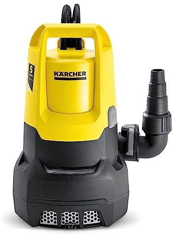 Kärcher Elettropompa a immersione SP 22.000 Dirt, Portata: 22.000 l/h, Profondità di Immersione: 7 m, Per Acque Scure Con Particelle Fino a 30 mm, Altezza Dell'Acqua Residua: 35 mm, Pressione: 0,8 bar