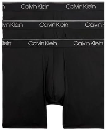 Calvin Klein Herren Boxershorts Low Rise Trunks aus Baumwolle mit Stretch, Schwarz (Black), L
