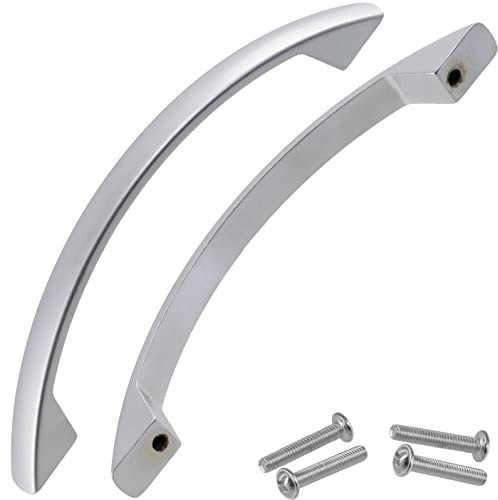 AERZETIX - C64434-2er-Set Möbelgriffe achsabstand 96 mm - für tür schrank wandschrank schublade einrichtung dekoration küche wohnzimmer montage - aus metall - finish silber matt