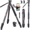 72 Lightweight Compact Carbon Fiber Tripod with Detachable Monopod and Video Fluid Head Lightweight Carbon Travel Camera Stand,Max Load 15kg(Extra Gift:Center Column, Magic arm,Phone Clip)