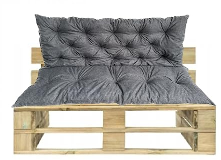 Waterproof Outdoor Palettenkissen | Hollywoodschaukel Auflage | Bankauflage | Sitzkissen and Rückenkissen | Pallettenpolstern | Lounge Kissen Outdoor | 150 x 110 cm(150 x 50 x 60 cm) Ecolinen