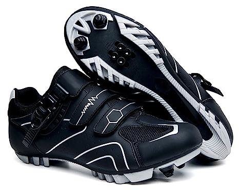 Hixingo Fahrradschuhe Herren Damen MTB Radsportschuhe Rennradschuh SPD Mountainbike Schuhe Sneaker Atmungsaktive Outdoor-Radschuhe Fahrrad Indoor Schuhe mit Schnalle