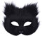 FakeFace Fellige Fuchsmaske Halloween Maske Tier Halbgesichtsmaske Fuchs Häschen Masken Verkleidungs-Augenmaske Halloween Cosplay Kostüm Karneval Party Kostüm Requisiten,schwarz