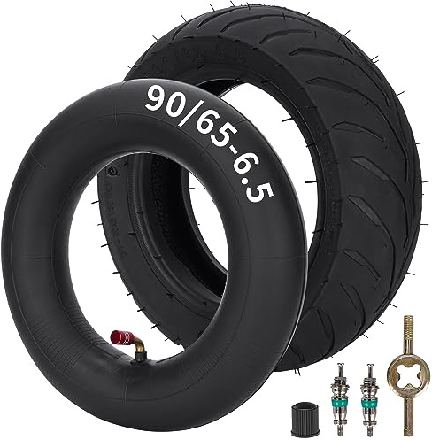 JIAYAN 90/65-6,5 Vorderreifen und Schlauch | für 47 cc 49 cc Kids Mini Pocket MTA1 MTA2 Cag Lucky 7 Bike Moto Mini Elektroroller E-Bike Dirt Bike