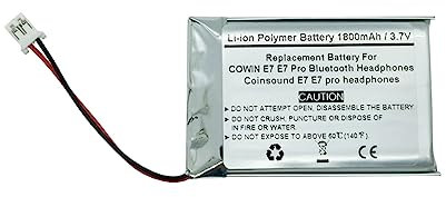 1800mAh 3.7V Replacement Battery For COWIN E7 E7 Pro Bluetooth Headphones, Coinsound E7 E7 pro headphones