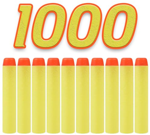König Design Nerf Pfeile - 1000 Stück Nerf Darts Nerf Munition Pfeile Dart Bullets Refill Darts Foam Pfeile für N-Strike Elite Blasters Series Hasbro Fortnite