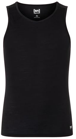 super.natural M SIERRA140 Tank Top - Atmungsaktives Merino Unterhemd Herren, Geruchsabweisend & schnelltrocknend, Sommer Funktionsunterwäsche für Sport & Alltag