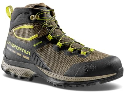 LA SPORTIVA Herren Wanderschuhe Hiking Schuhe TX Hike Mid GTX, Farbe:Oliv, Schuhgröße:EUR 43, Artikel:-999729 Black/Lime Punch