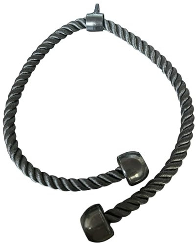 KORIKAHM Corda lunga per tricipiti, accessorio per tricipiti, lunghezza 119,7 cm, cavo per tricipiti, corda per tricipiti, per sistema di pulegge da palestra domestica, attacco per macchina per cavi